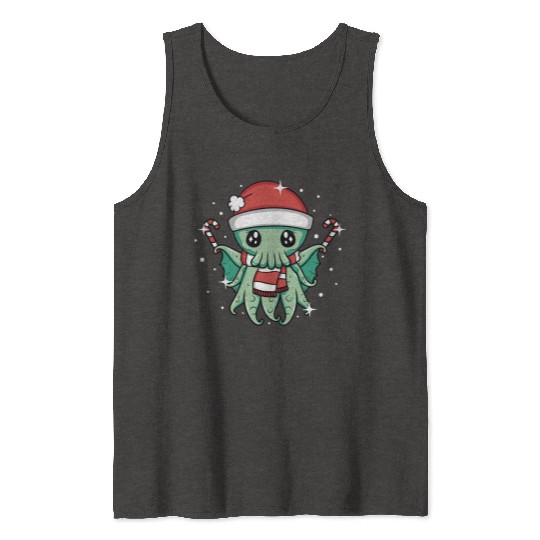 Christmas Cthulhu Tank Tops