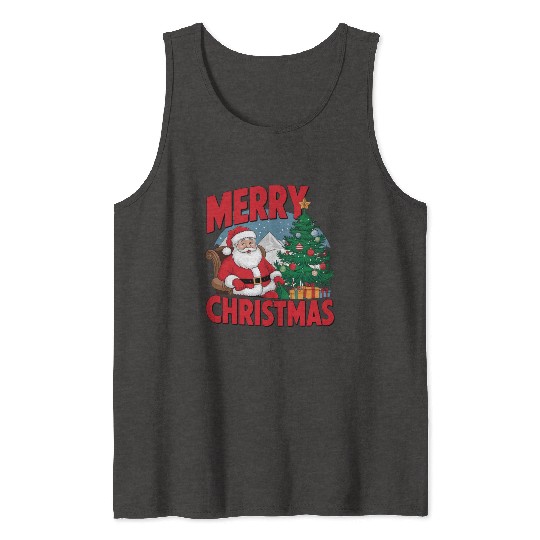 Christmas Crewneck Tank Tops