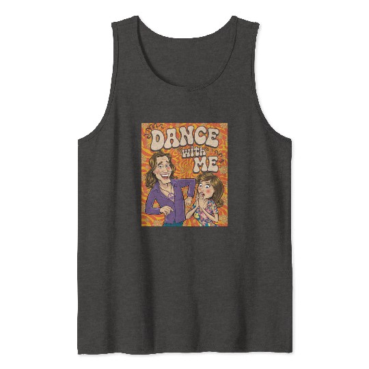 Dance with Me Groovy 70s Retro Funky Psychedelic Tank Tops