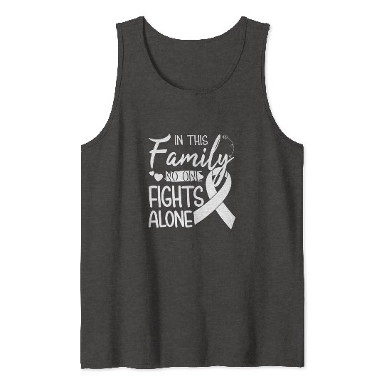 No one fights alone Lung Cancer Awareness Month Tank Tops