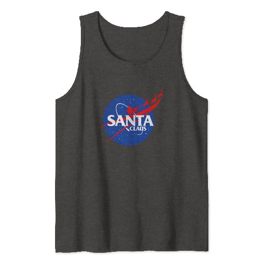 Santa claus funny parody nasa Tank Tops