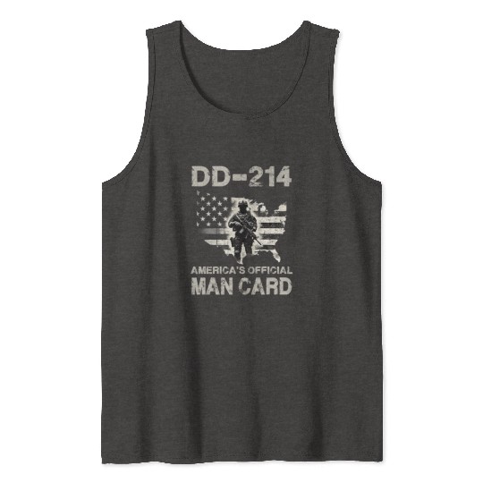 DD 214 America s Official Man Card Tank Tops