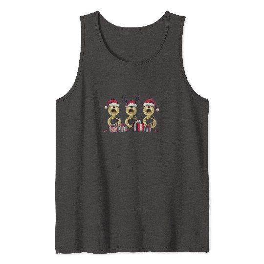 Sousaphone Christmas Orchestra Brass Band Tank Tops