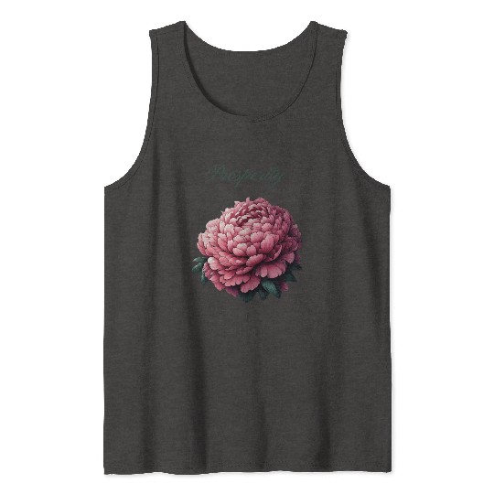 Peony of Prosperity: A Symbol of Wealth Tank Tops