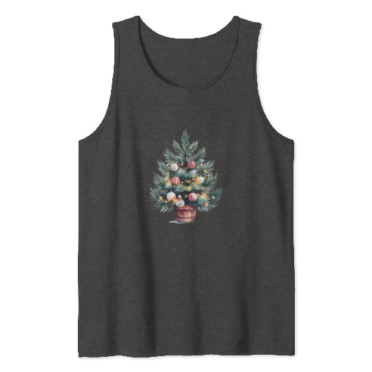 Tree Christmas, Merry Christmas Tank Tops