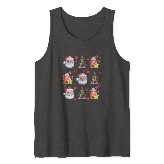 Santa Christmas, Christmas Retro Tank Tops
