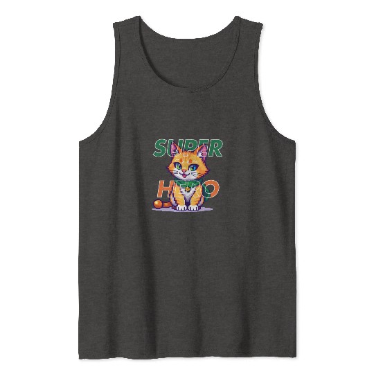 SUPER HERO CAT Tank Tops