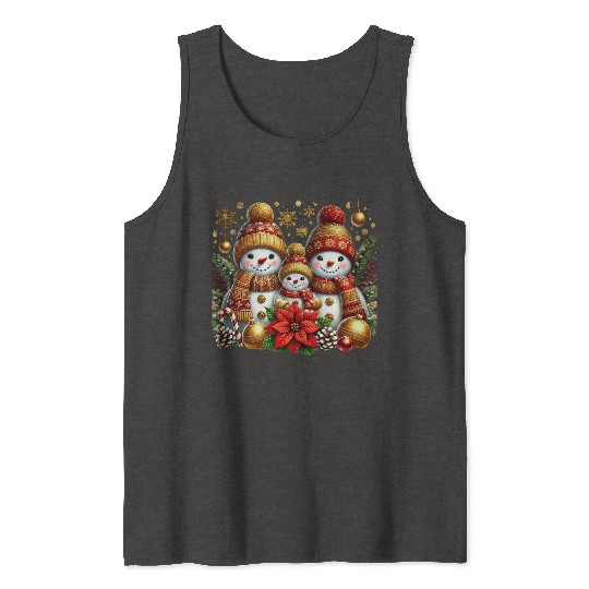 Snowman Christmas, Merry Christmas Tank Tops