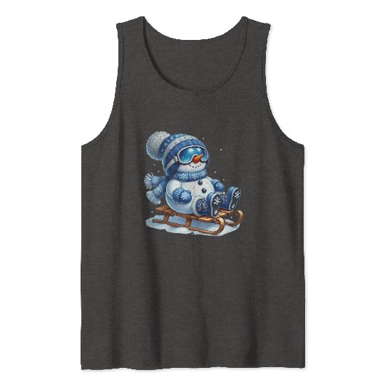 Snowman Christmas, Funny Snowman Tank Tops