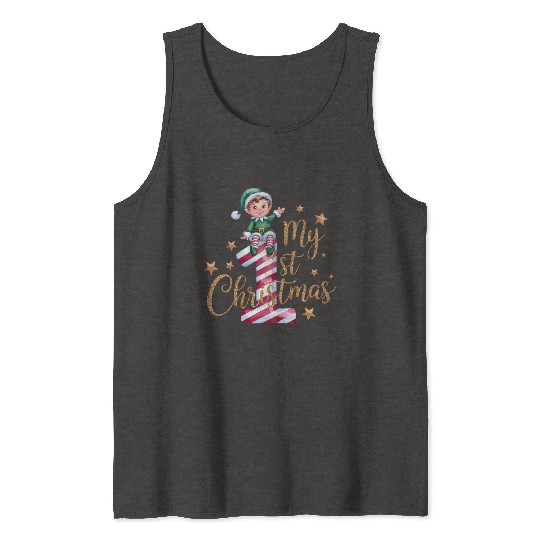 Merry Christmas, Christmas Retro Tank Tops