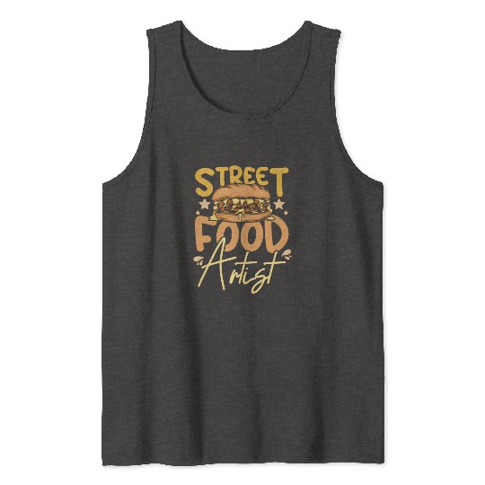 philly cheesesteak street food artist Tank Tops