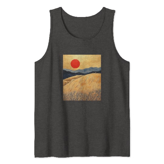 Sunset Serenity: Susuki Fields in Twilight Tank Tops