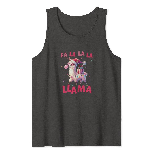 Fa La La La Llama, Merry Christmas Tank Tops