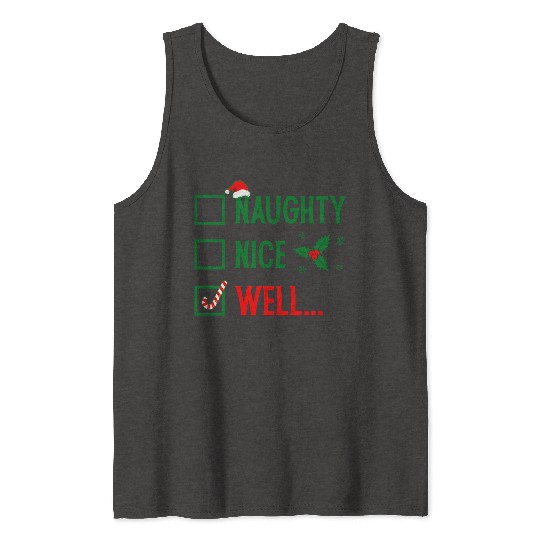 Naughty or Nice Funny Christmas Tank Tops