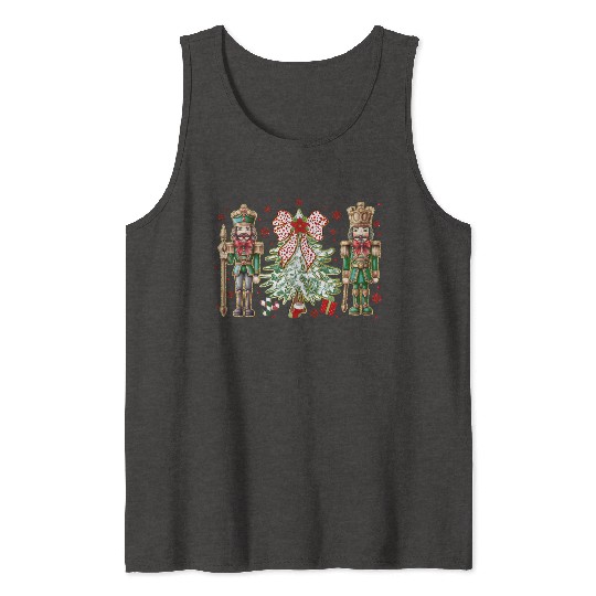 Green Floral Nutcrackers Tank Tops