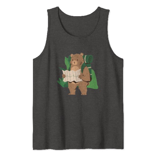 Green Playful Adventure Camp Event Tank Tops