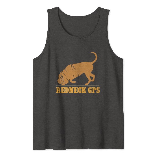 Redneck GPS | Funny Bloodhound | NickerStickers® Tank Tops