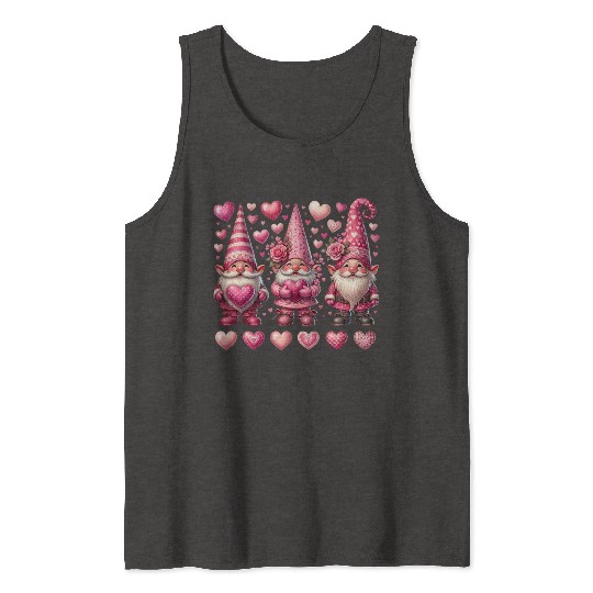 Valentines Gnomes Tank Tops