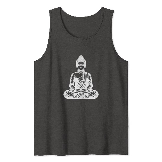 Yoga Buddha Stillness And Serenity In Clarity Tank Tops