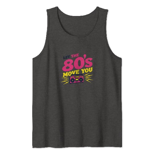 80s Fitness Enthusiast Retro Workout and Neon Tank Tops