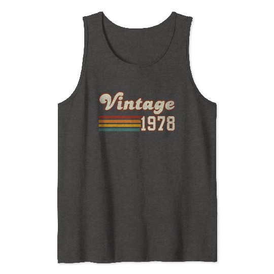 47th Birthday Gift - Vintage 1978 Tank Tops