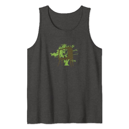 Eco-Friendly Tree Art Illustration Tank Tops