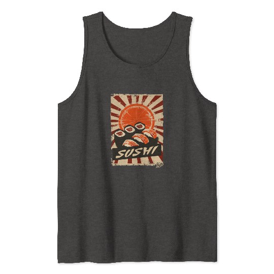 Vintage Sun and Sushi Tank Tops