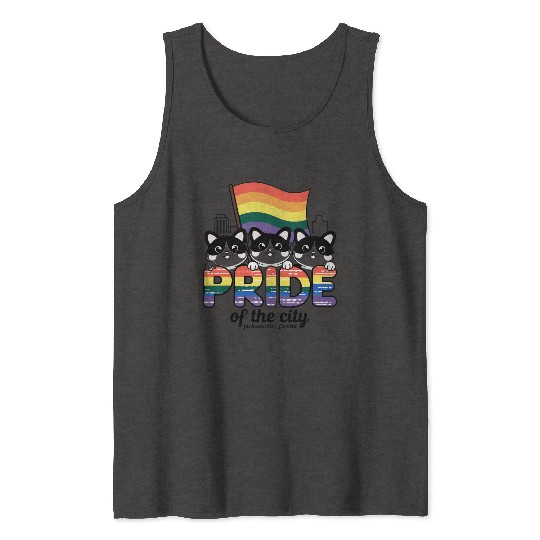 Pride of Jacksonville City Florida USA Rainbow Fla Tank Tops