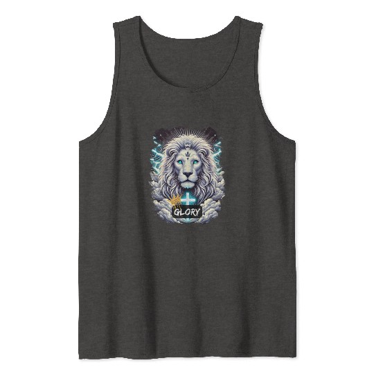 White Lion Of Judah Glory Tank Tops