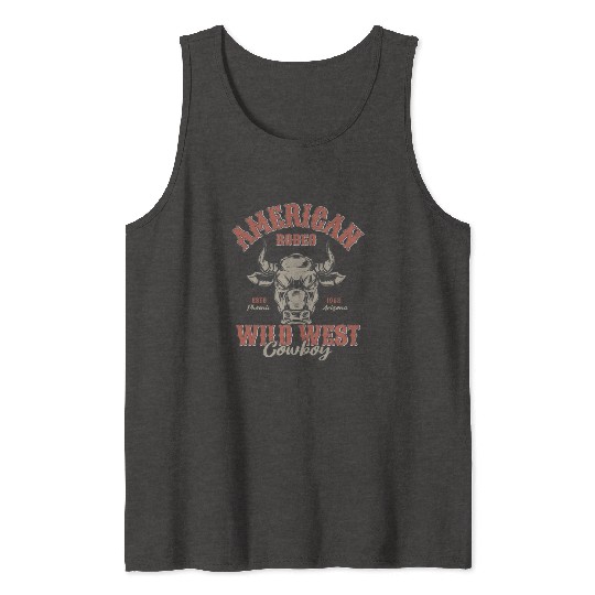 American Rodeo Wild West Cowboy Tank Tops