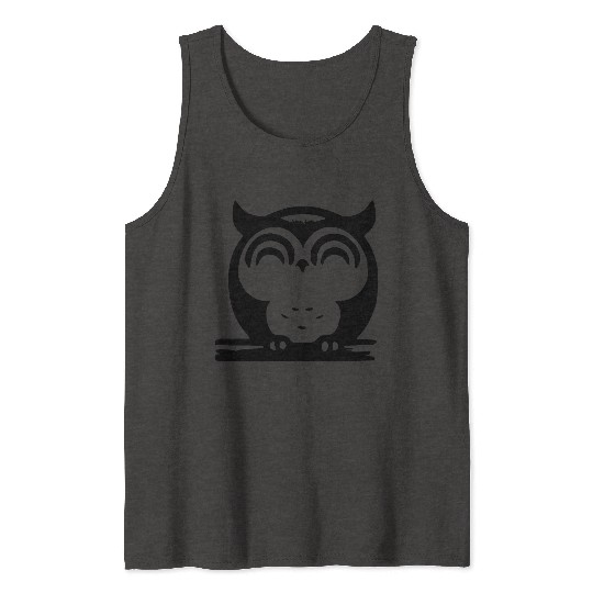 Cute Sleeping Owl Tank Tops