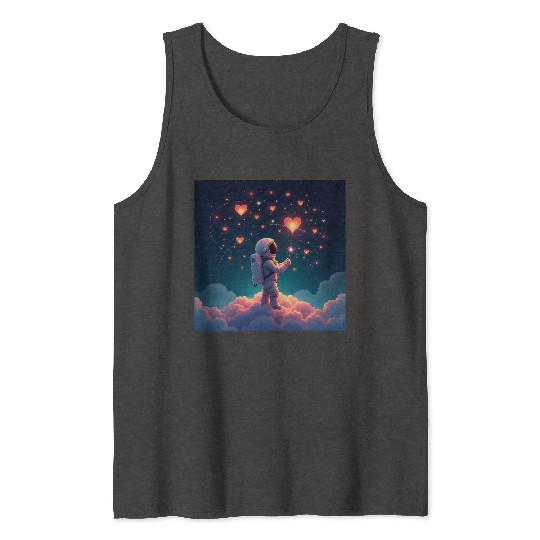 Astronauts are full of love Tank Tops