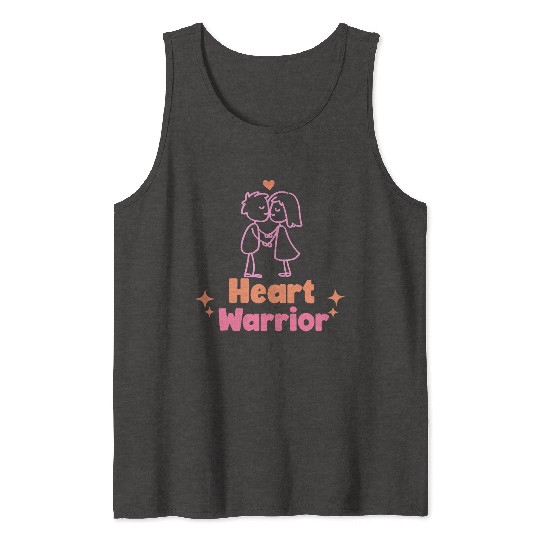 Heart warrior, valentine Tank Tops