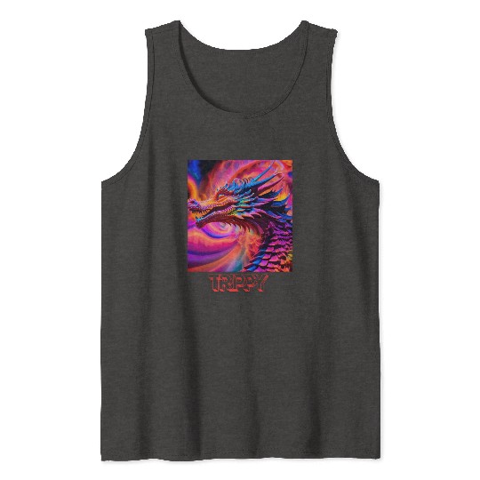 Trippy psychedelic fractal dragon Tank Tops