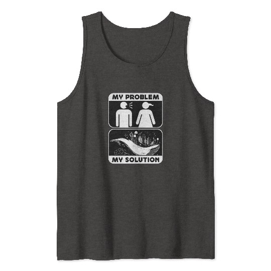 Whale Watching My Problem My Pictogram Mom Dad Tank Tops