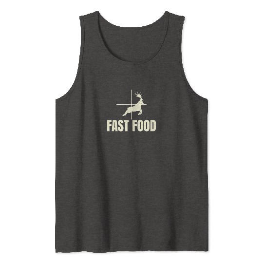 Fast Food Funny Deer Hunter Men's Deer Hunting Tank Tops