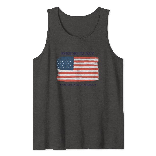 US flag.Presidents Day Tank Tops