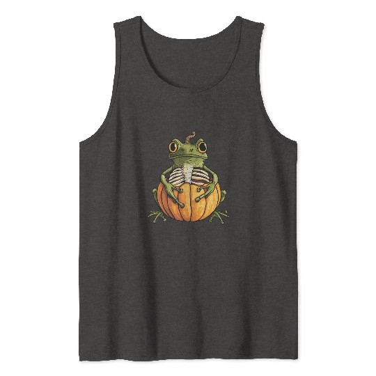 Pumpkin Frog Frog Pumpkin Tank Tops