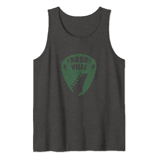 Nashville Music City Guitar Pick Tank Tops