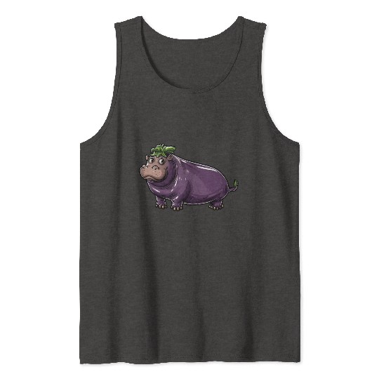 Hip Eggplant Tank Tops