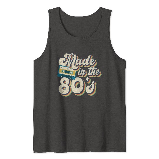 Retro 80s Style design Perfect for Nostalgia Fans Tank Tops