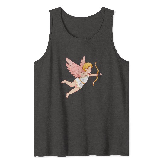 Cupid with Bow and Arrow. Tank Tops