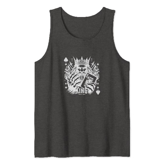 King Of The Cards Game Poker Figure Lady Bube As Tank Tops