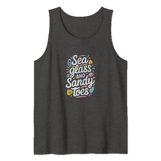 Sea Glass Hunters Collecting Ocean Treasures Tank Tops