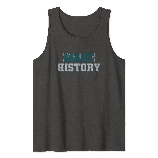 Make History Green and Silver Tank Tops