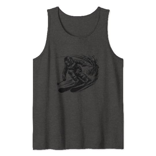 Skiing Competition Rivalry And Sporting Spirit Tank Tops