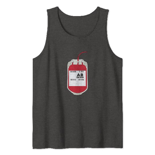 AB Negative Blood Bag Tank Tops