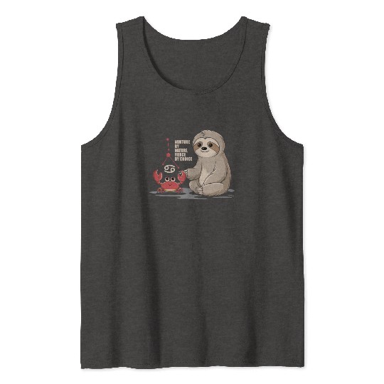 Cancer Zodiac Sloth: Nurture by Nature, Fierce by Tank Tops