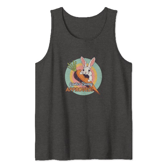 Easter Bunny Approved Retro Rabbit Tank Tops
