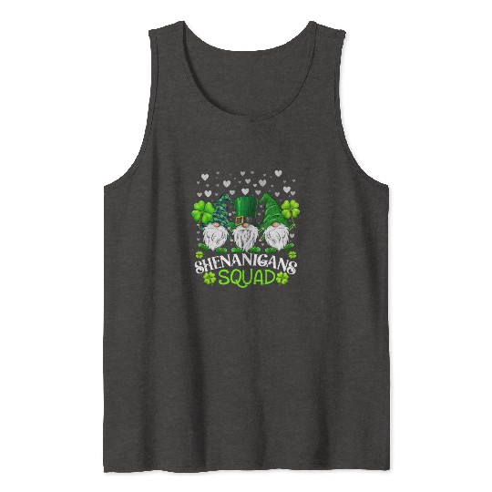 Shenanigans Squad St Patricks Day Gnomes Irish Tank Tops